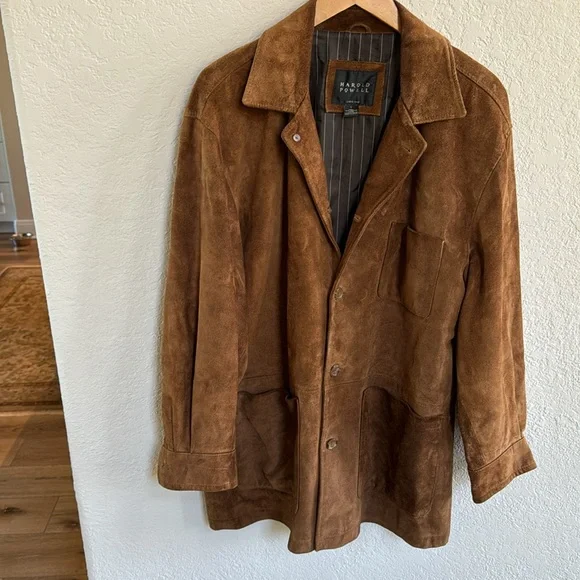 Men’s 100% leather Suede Vintage Jacket Blazer
